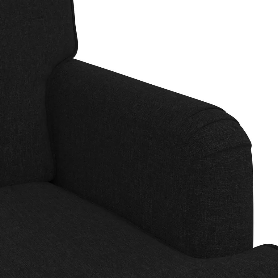 Canapé Noir 162 x 80 x 85 cm tissu - 7