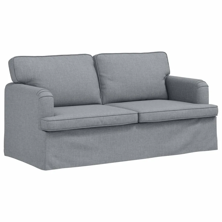 Ensemble de Canapés 2 pcs Gris clair 162 x 80 x 85 cm tissu - 5