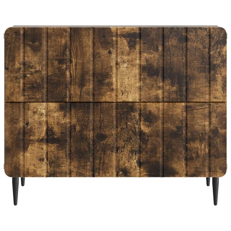 Cabinet de chevet avec tiroir Chêne fumé 62 x 34,5 x 49,5 cm - 5