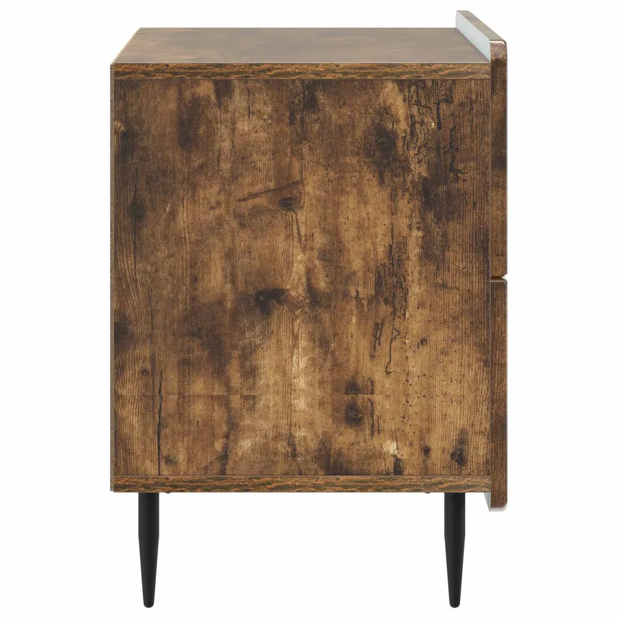 Cabinet de chevet avec tiroir Chêne fumé 62 x 34,5 x 49,5 cm - 6