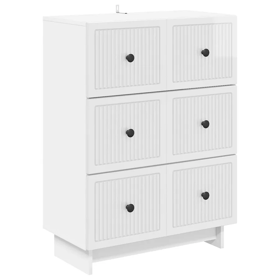 Armoire à tiroirs Blanc brillant 66 x 34,5 x 90 cm - 2