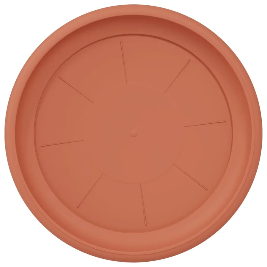 Plateau à fleurs rond 6 pcs Rouge brique Ø 27 x 2,5 cm - 7