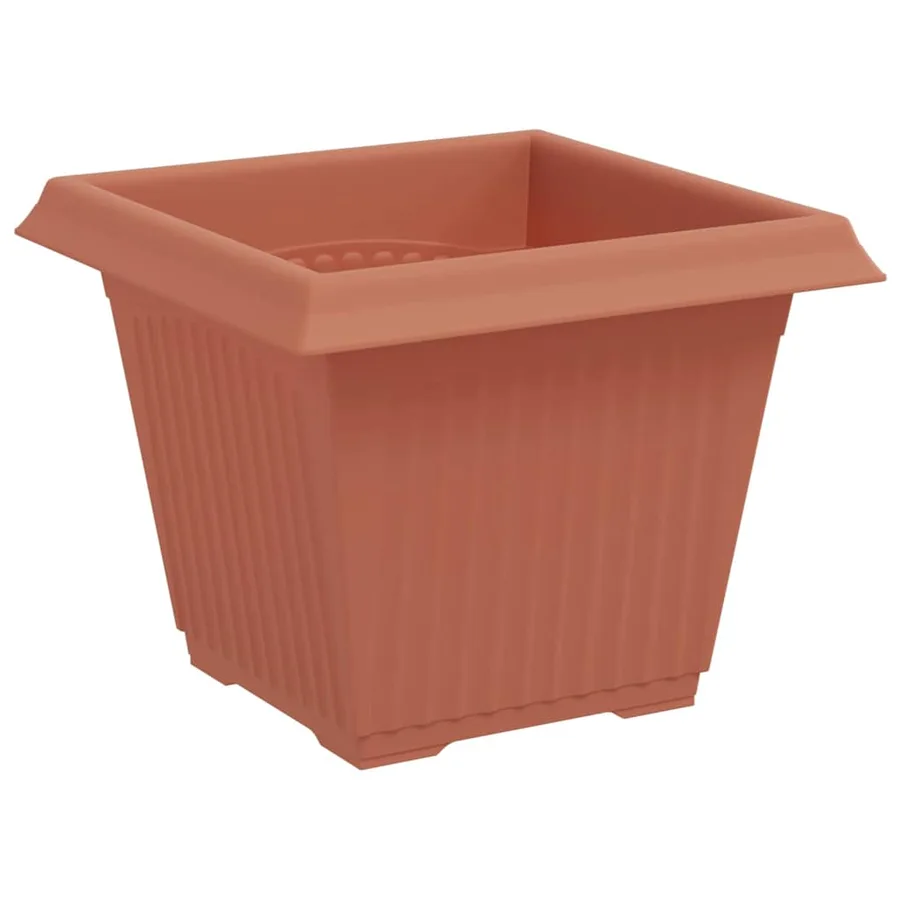 Pot de Fleurs Carré 24 pcs Rouge brique 33 x 33 x 26 cm - 5