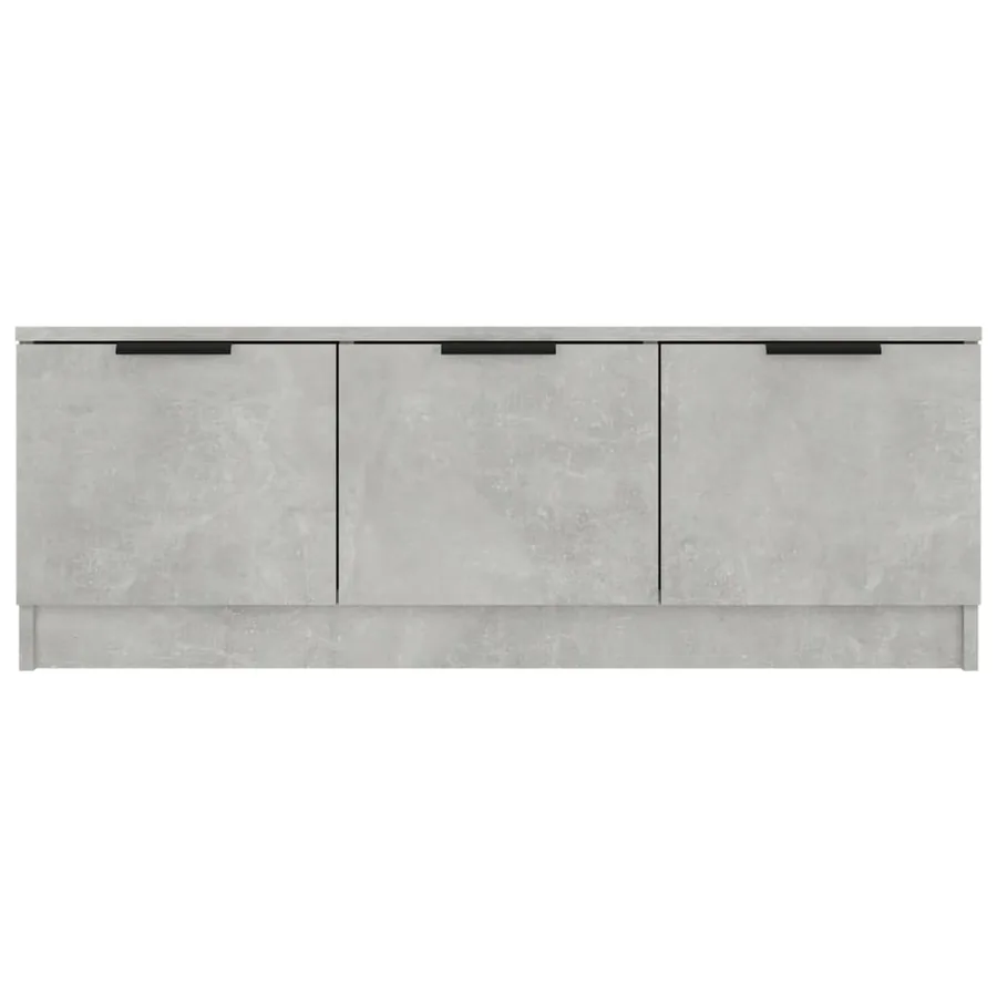 Meuble TV Gris béton 102x35x36,5 cm Bois d'ingénierie - 6