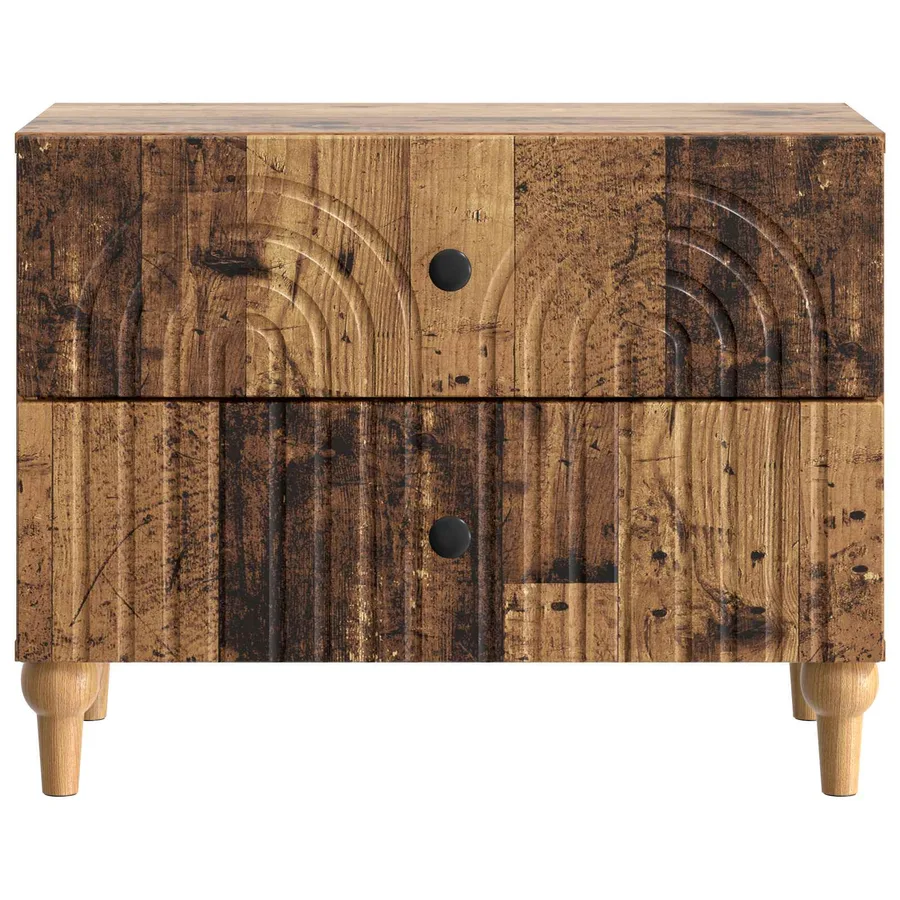 Cabinet de chevet avec tiroir Bois ancien 62 x 34,5 x 48 cm - 5