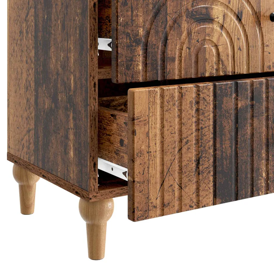 Cabinet de chevet avec tiroir Bois ancien 62 x 34,5 x 48 cm - 9