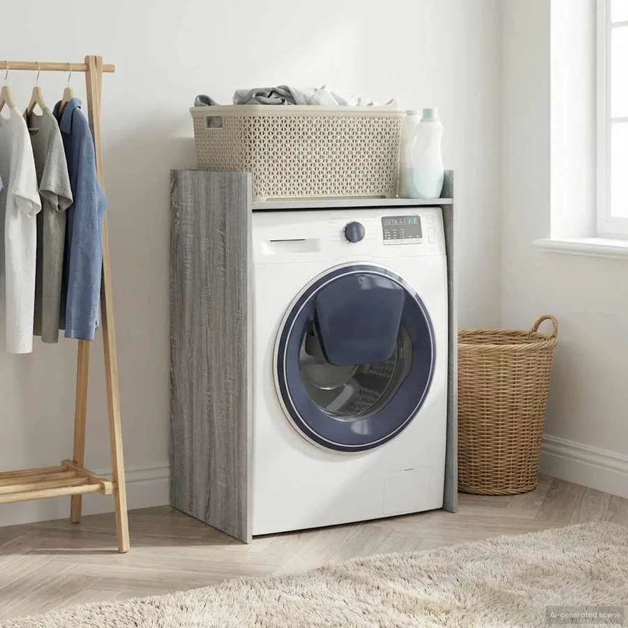 Armoire pour machine à laver Gris Sonoma 67,5 x 48 x 97 cm - 4