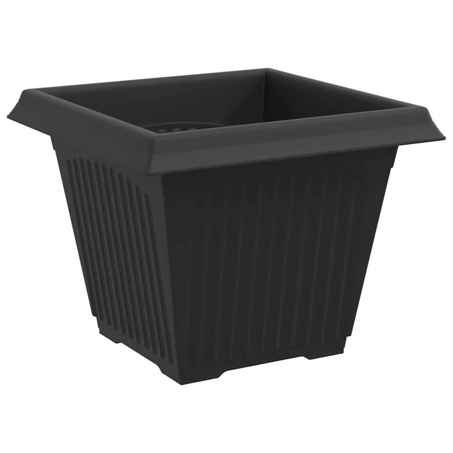 Pot de Fleurs Carré 24 pcs Noir 38 x 38 x 30 cm Plastique - 5
