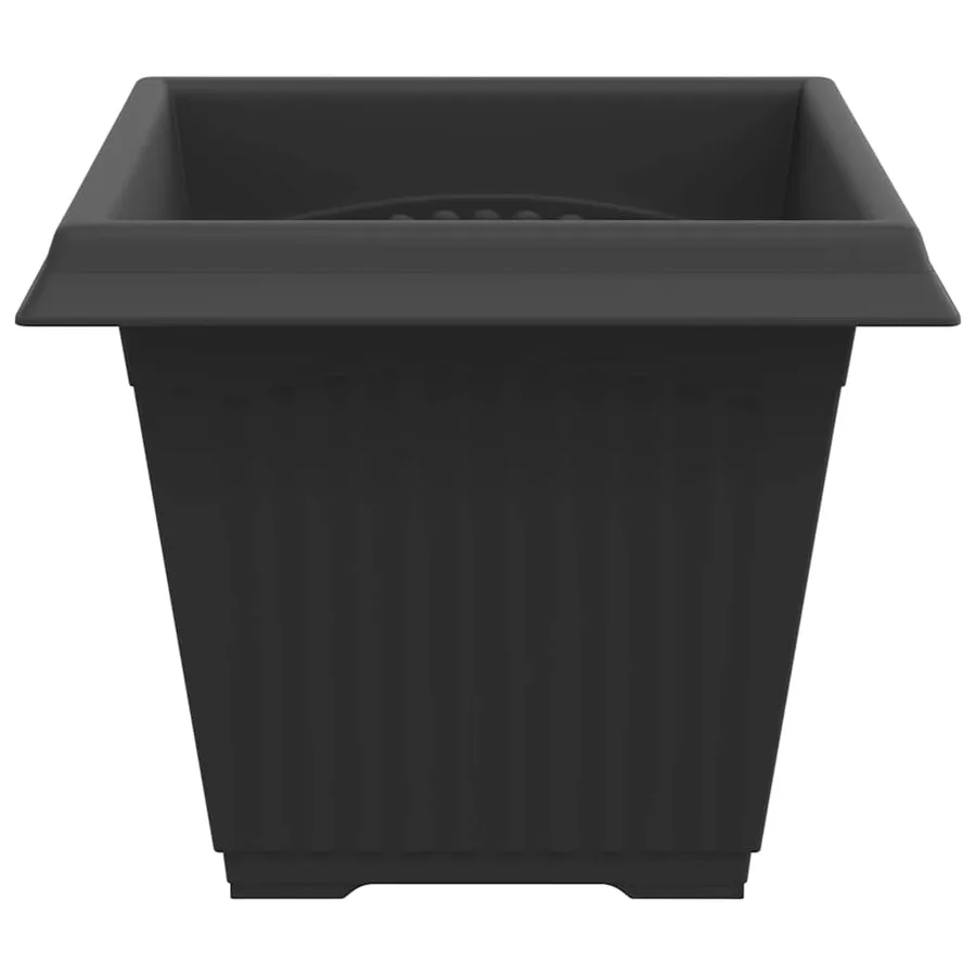 Pot de Fleurs Carré 24 pcs Noir 38 x 38 x 30 cm Plastique - 6