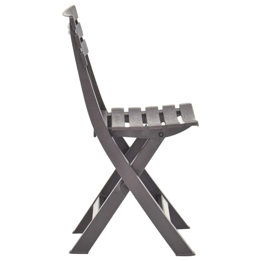 Chaises de jardin pliables lot de 2 Plastique Mocha - 4