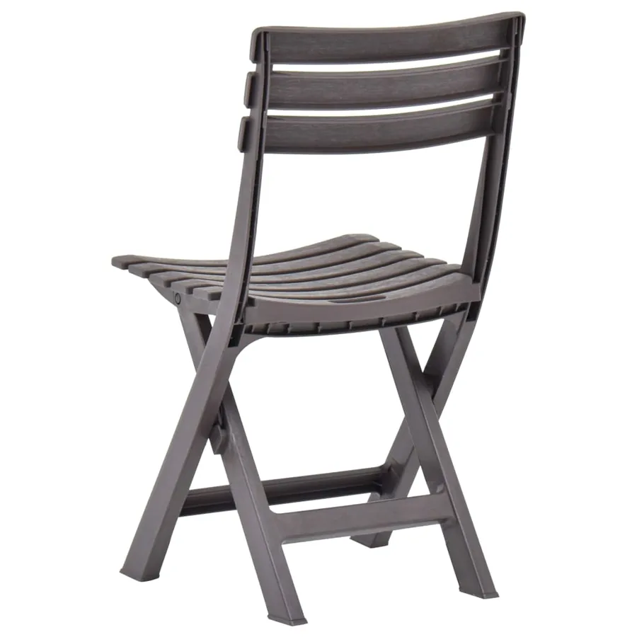 Chaises de jardin pliables lot de 2 Plastique Mocha - 5