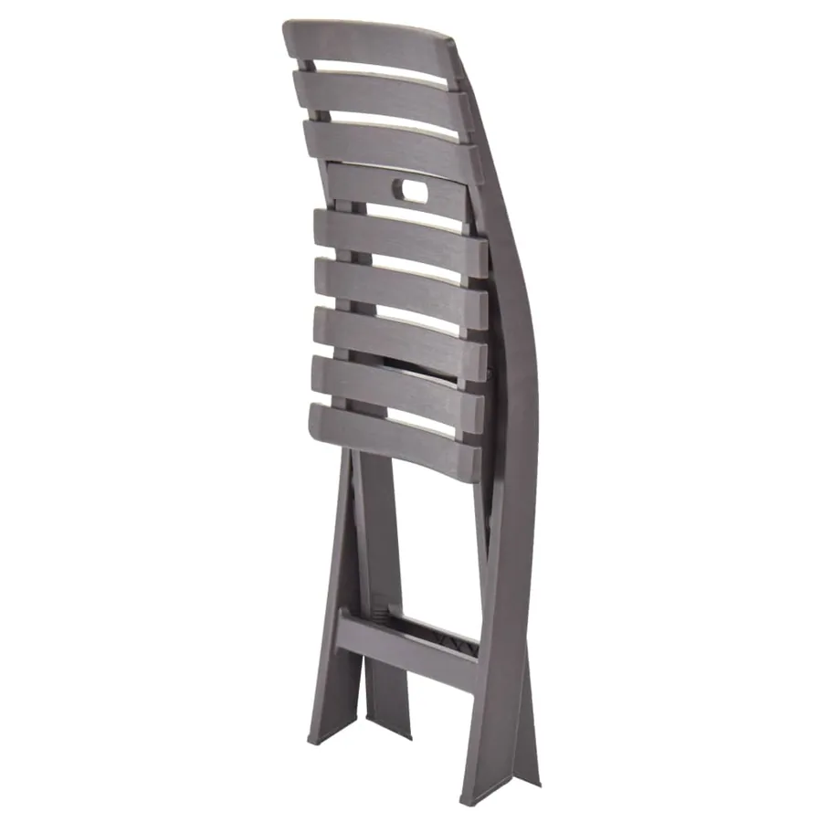 Chaises de jardin pliables lot de 2 Plastique Mocha - 6