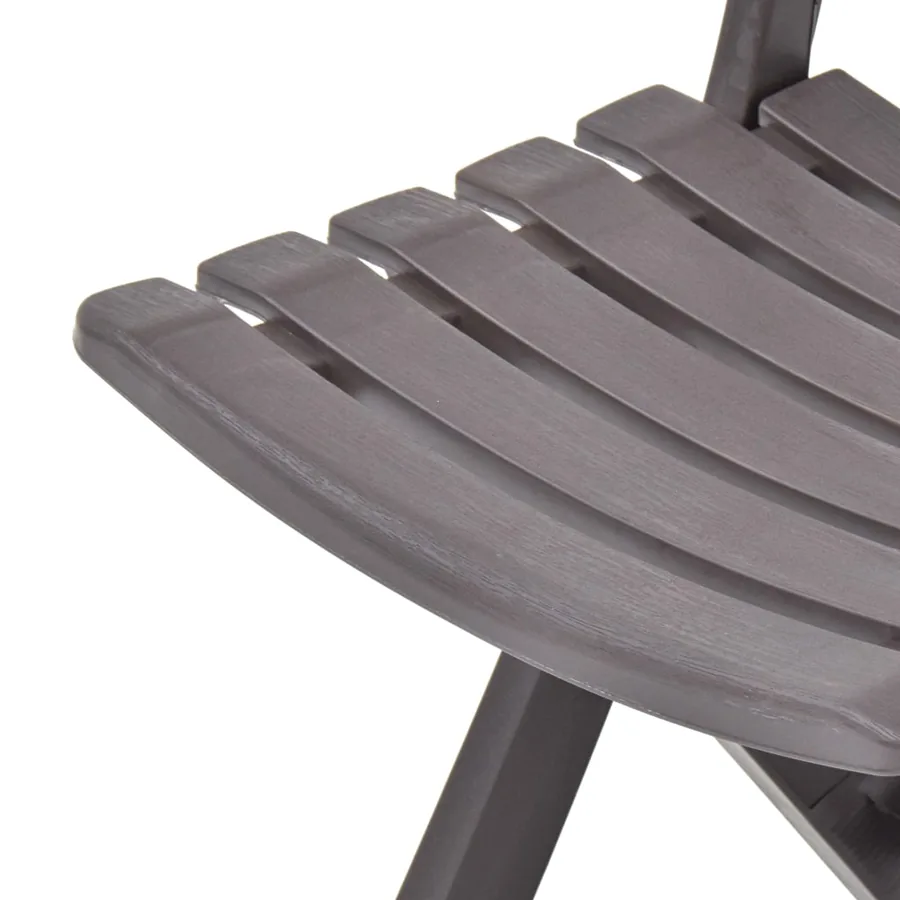 Chaises de jardin pliables lot de 2 Plastique Mocha - 7