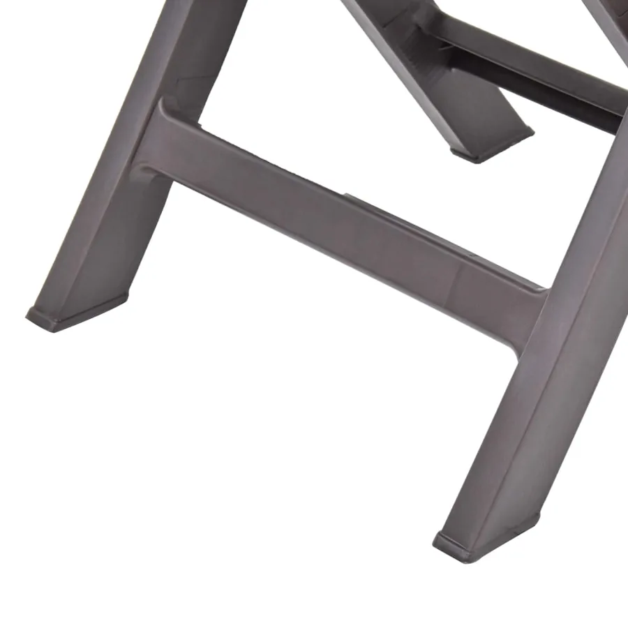 Chaises de jardin pliables lot de 2 Plastique Mocha - 8
