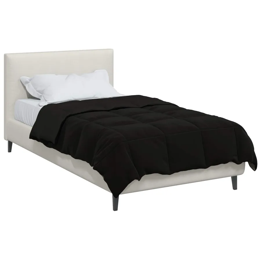 Duvet d'été simple Matelassé Noir 140 x 200 cm Microfibre - 3