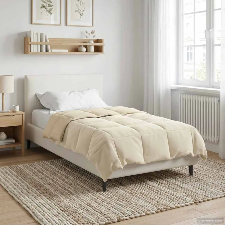 Duvet complet toute l'année Crème 140 x 200 cm Microfibre - 4
