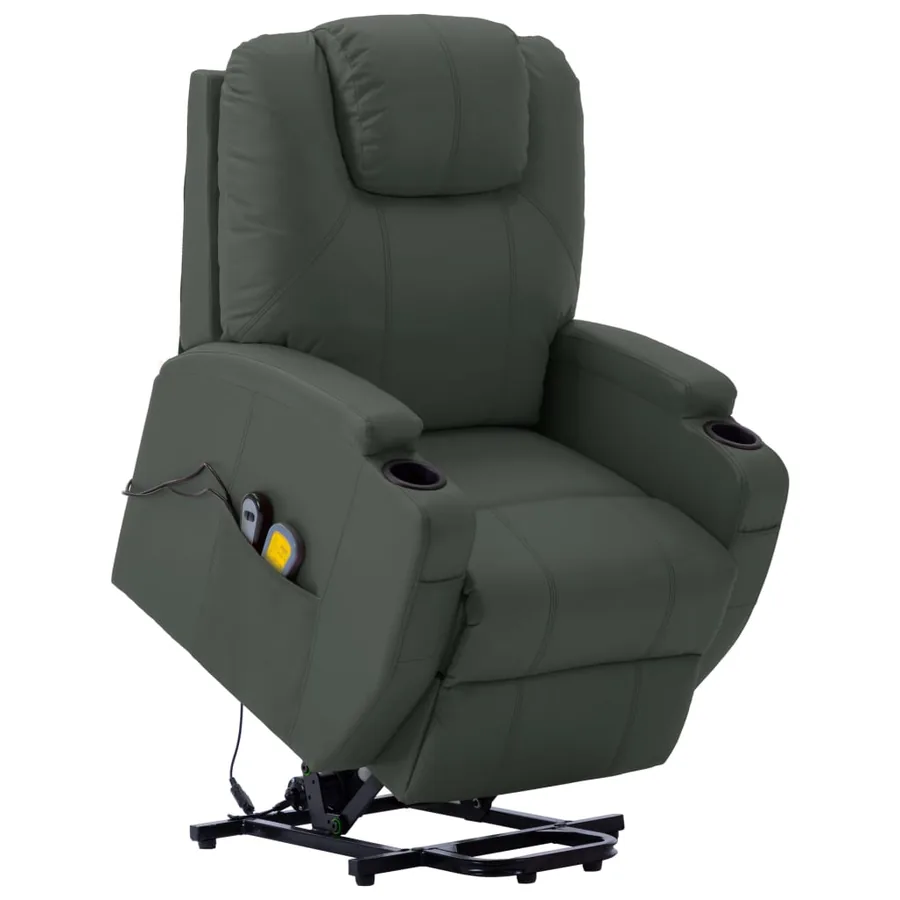 Fauteuil de massage Anthracite Similicuir