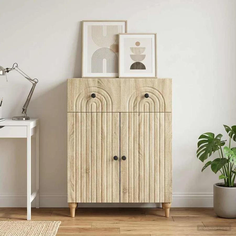 Buffet Chêne Sonoma 66 x 34,5 x 90 cm Bois d'ingénierie - 4