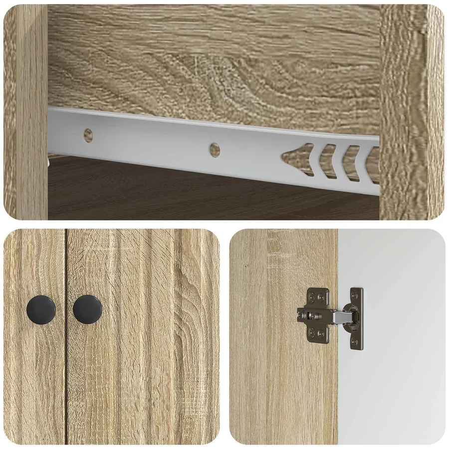 Buffet Chêne Sonoma 66 x 34,5 x 90 cm Bois d'ingénierie - 9
