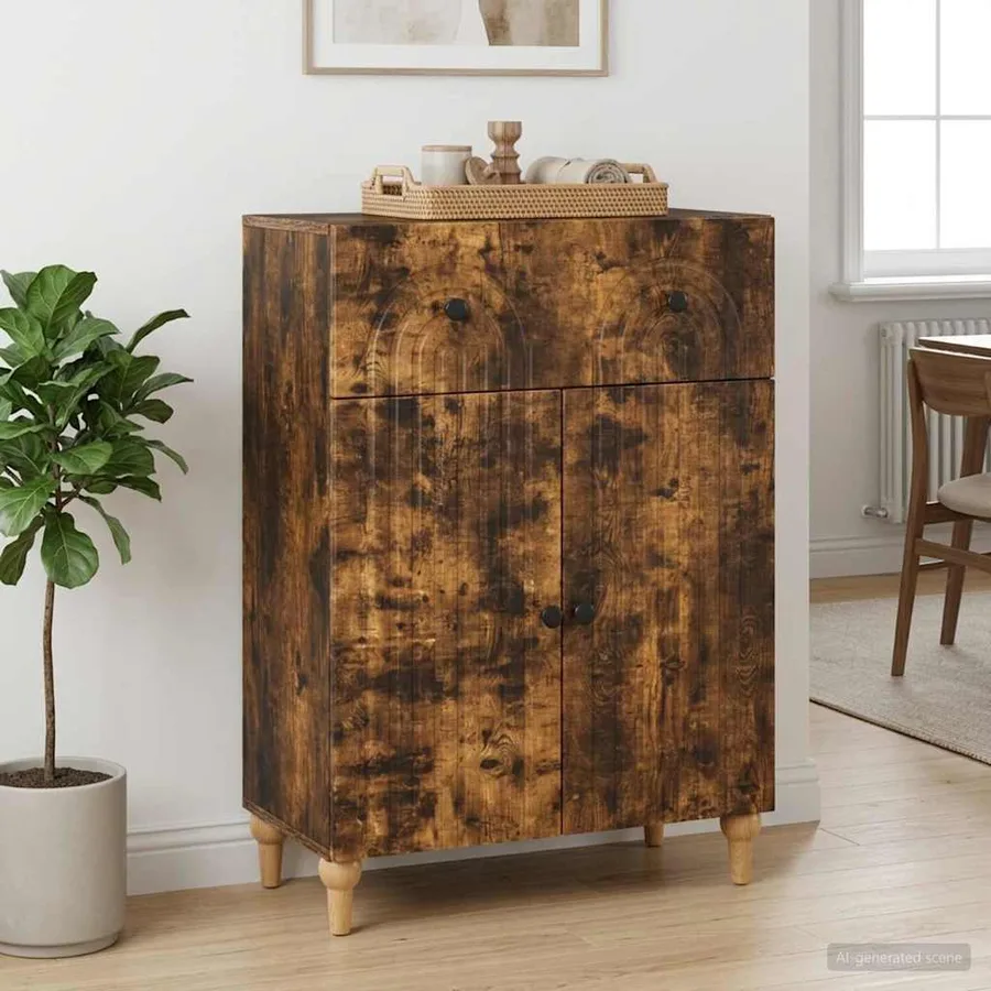 Buffet Chêne fumé 66 x 34,5 x 90 cm Bois d'ingénierie - 4