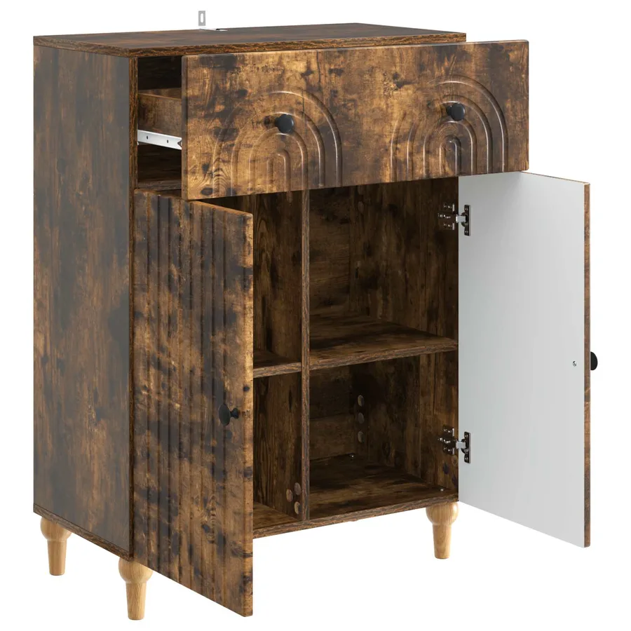 Buffet Chêne fumé 66 x 34,5 x 90 cm Bois d'ingénierie - 5