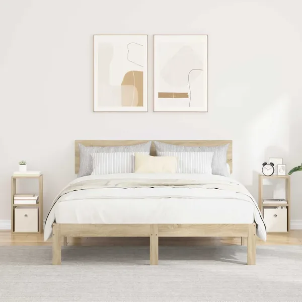 Table de chevet 2 pcs Chêne Sonoma 25,5 x 22 x 49,5 cm