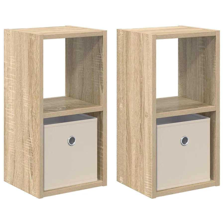 Table de chevet 2 pcs Chêne Sonoma 25,5 x 22 x 49,5 cm - 2