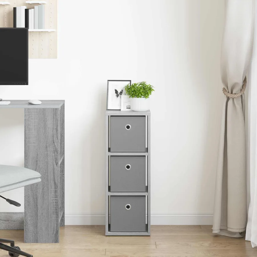 Buffet avec tiroir Gris Sonoma 25,5 x 22 x 69,5 cm - 3