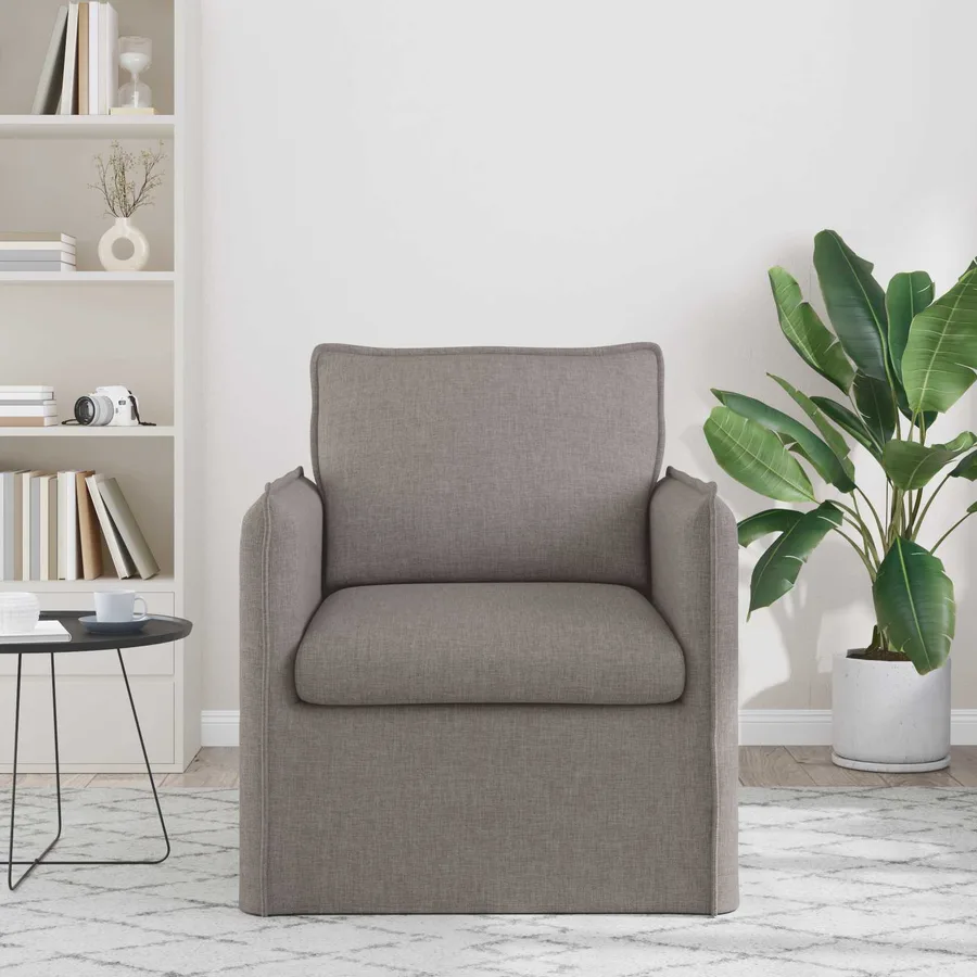 Canapé Taupe 75 x 82 x 85 cm tissu - 3