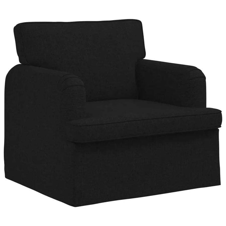 Ensemble de Canapés 2 pcs Noir 162 x 80 x 85 cm tissu - 4