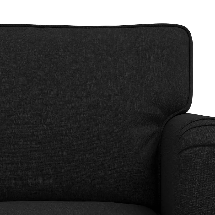 Ensemble de Canapés 2 pcs Noir 162 x 80 x 85 cm tissu - 6