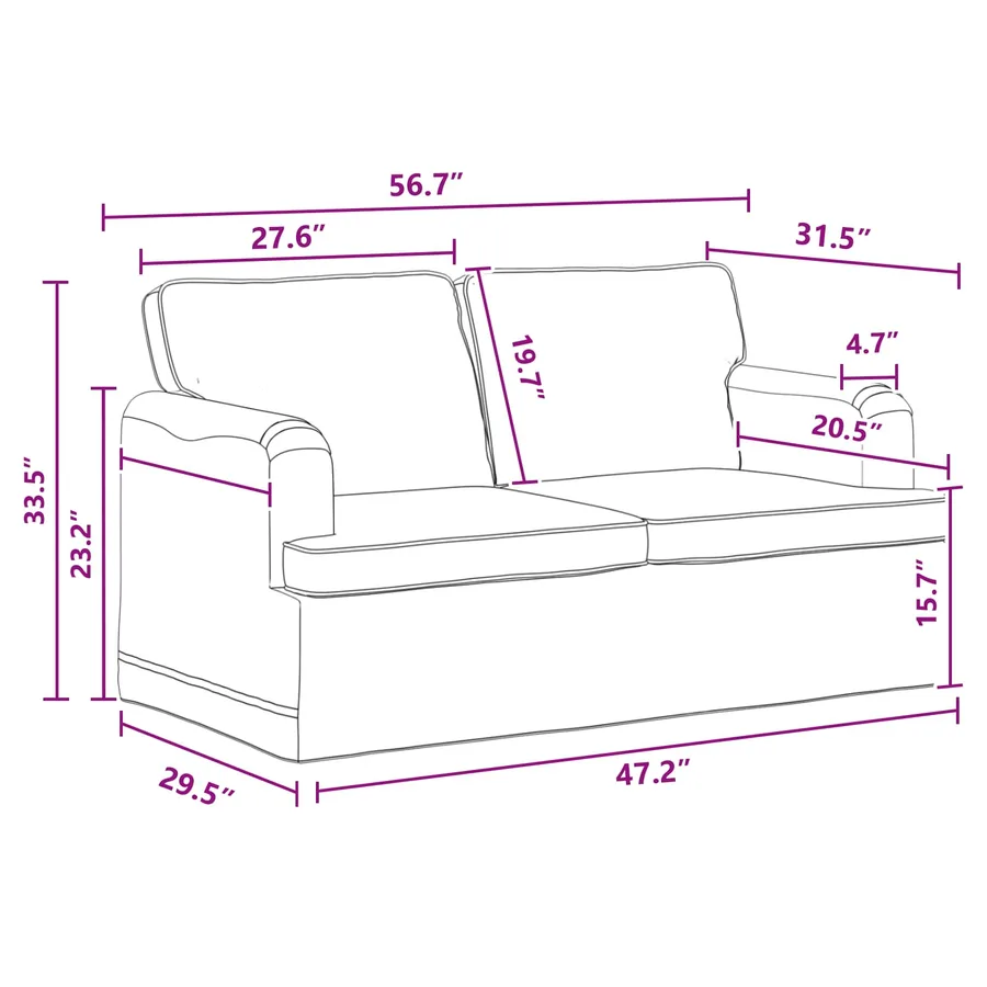 Ensemble de Canapés 2 pcs Gris foncé 144 x 80 x 85 cm tissu - 11