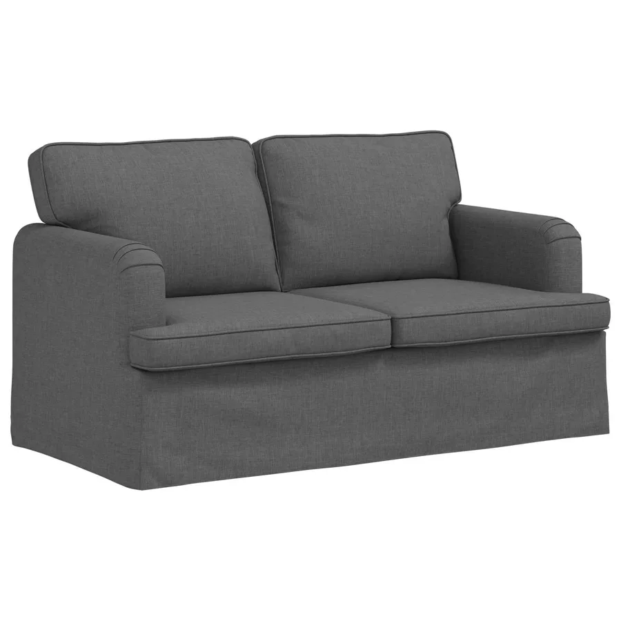 Ensemble de Canapés 2 pcs Gris foncé 144 x 80 x 85 cm tissu - 5