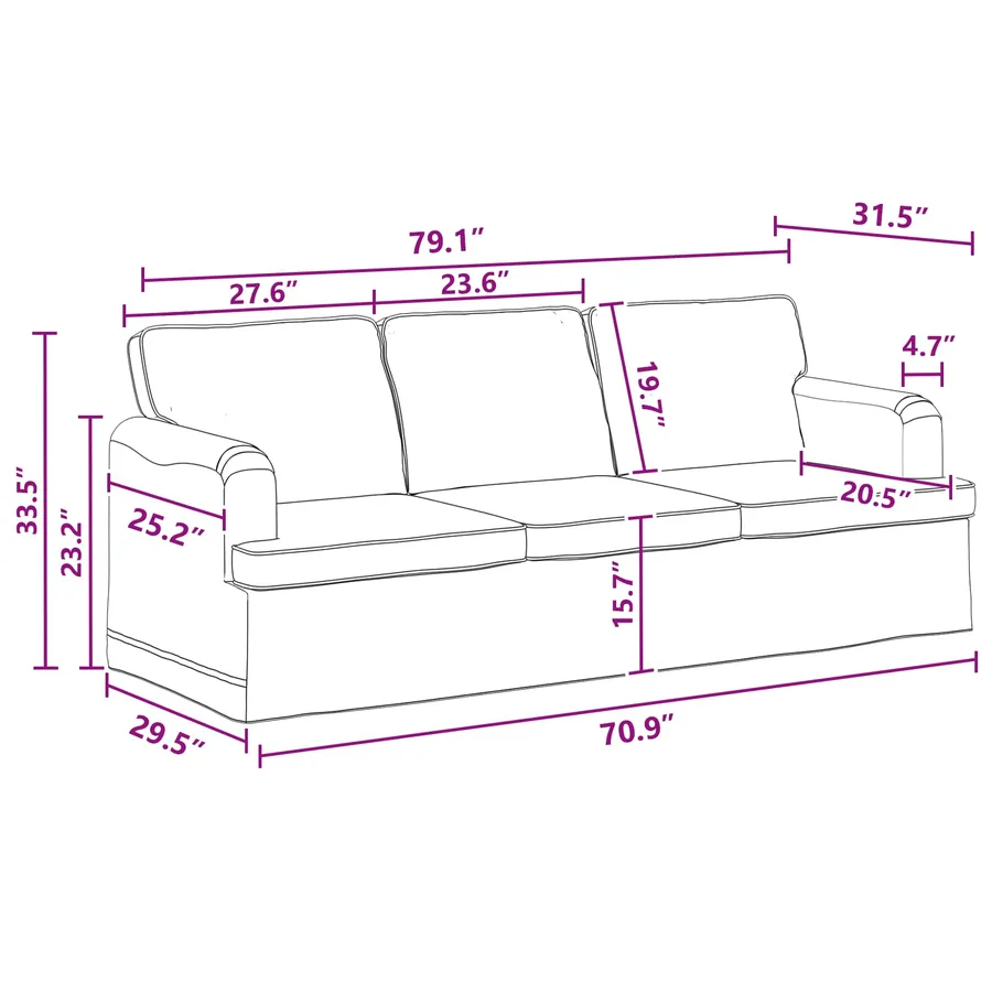 Ensemble de Canapés 2 pcs Gris foncé 201 x 80 x 85 cm tissu - 11