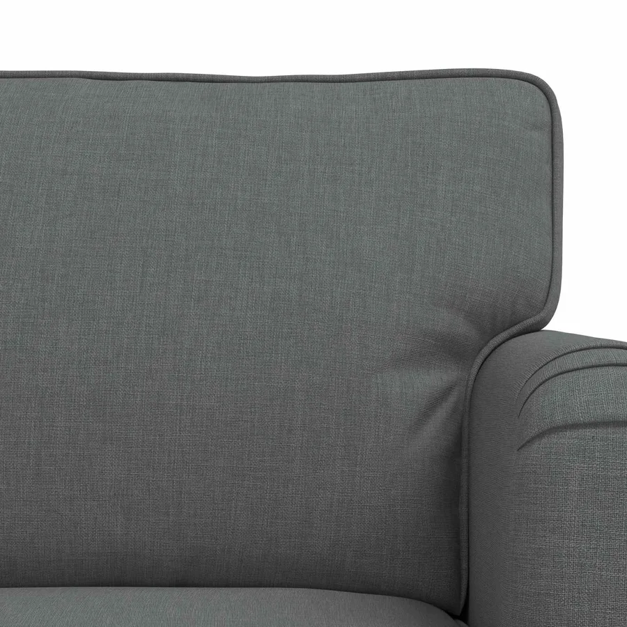 Ensemble de Canapés 2 pcs Gris foncé 201 x 80 x 85 cm tissu - 6
