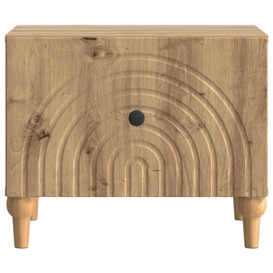 Table basse Chêne artisanal 49 x 50 x 40 cm Bois d'ingénierie - 5