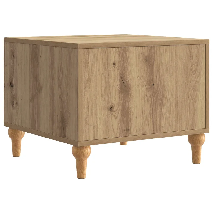 Table basse Chêne artisanal 49 x 50 x 40 cm Bois d'ingénierie - 7