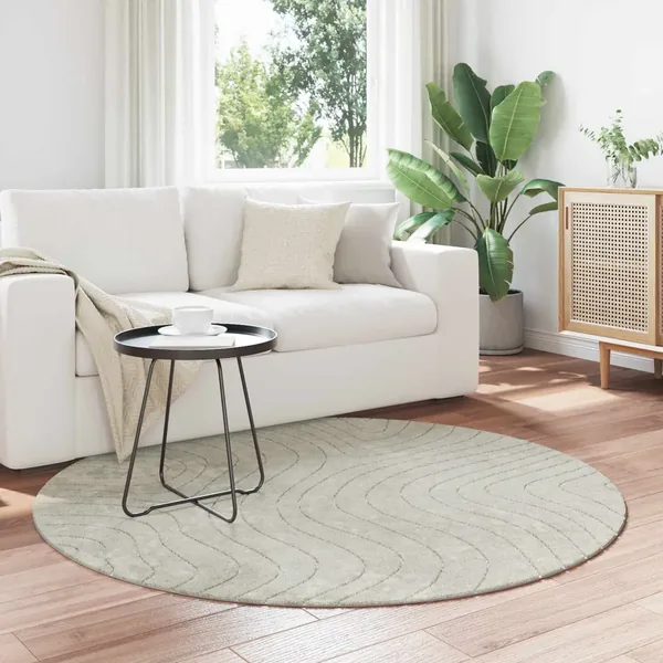Tapis de surface Rond PALMERAS Vert Ø 120 CM Polyester