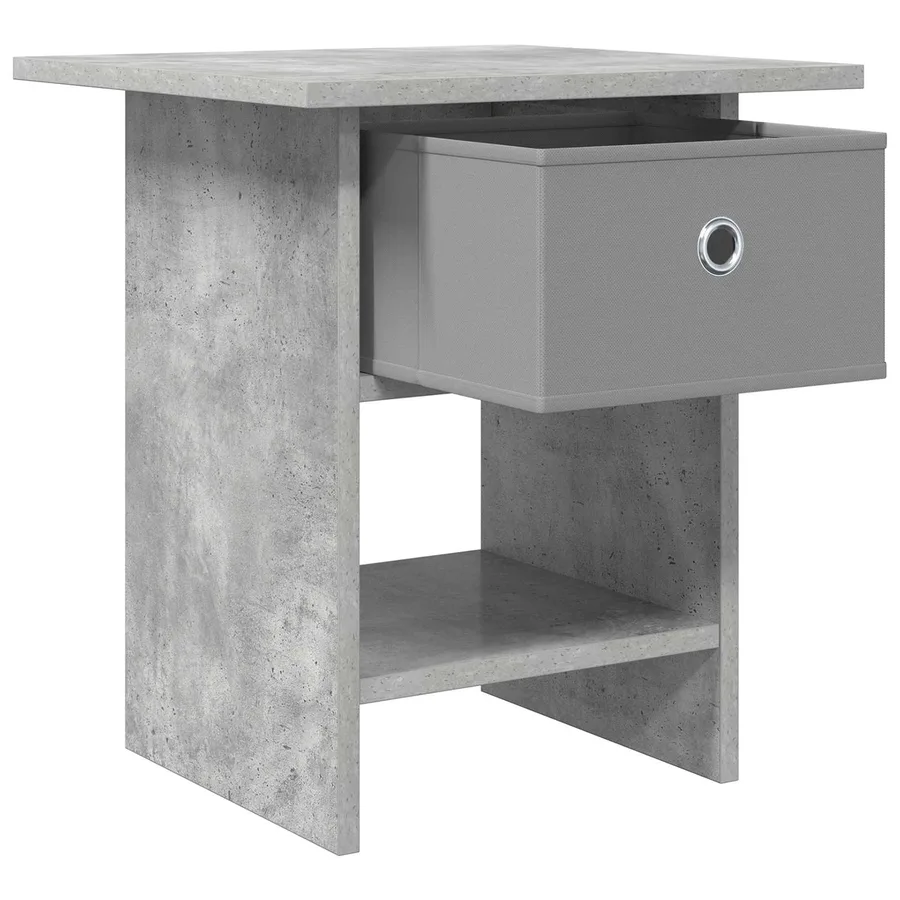 Table de chevet Gris béton 41 x 40 x 45 cm Bois d'ingénierie - 5