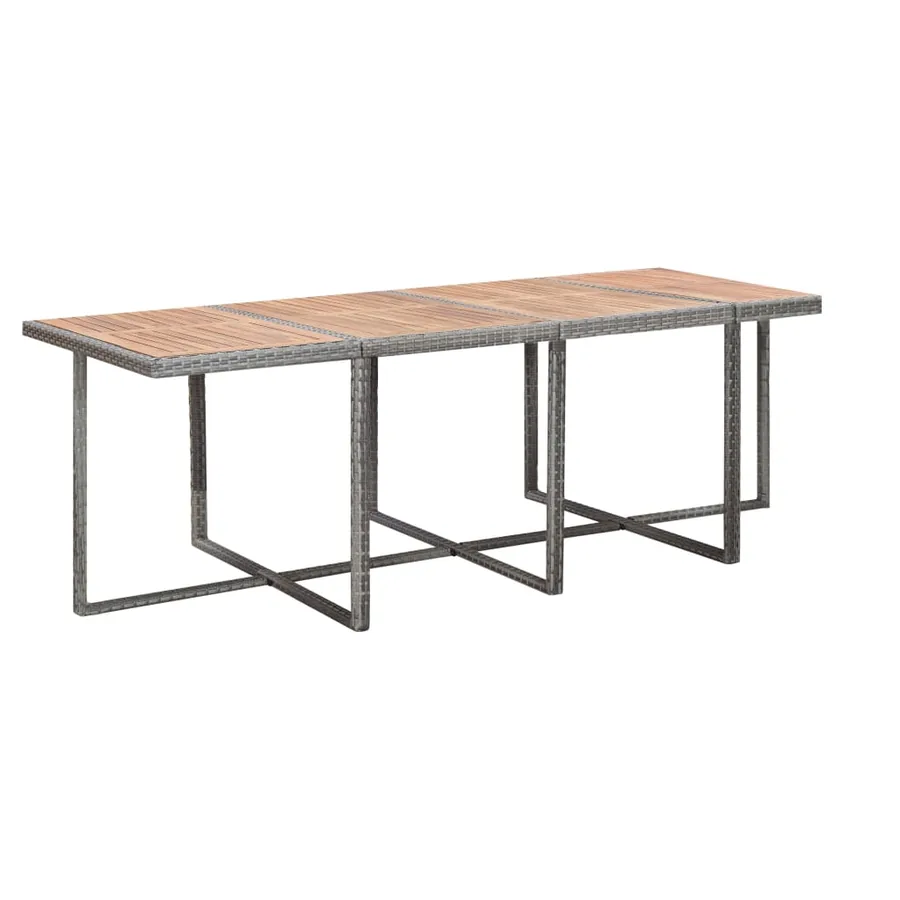 Salon de jardin 13 pcs Résine tressée bois d'acacia Anthracite - 10