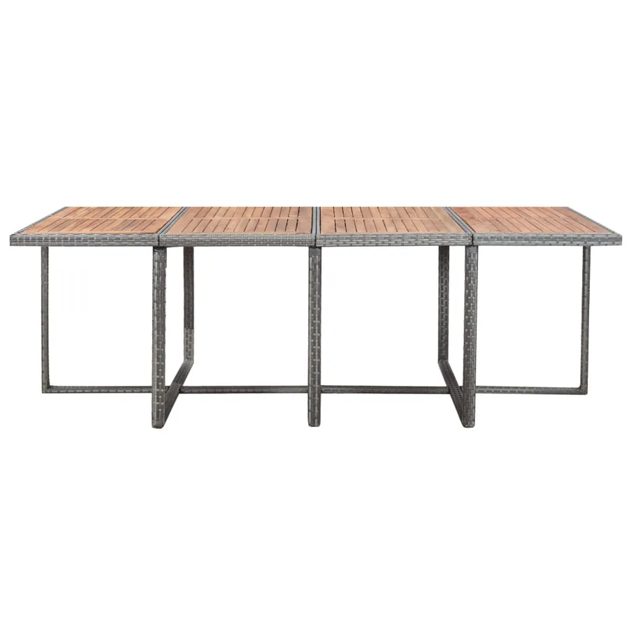 Salon de jardin 13 pcs Résine tressée bois d'acacia Anthracite - 11