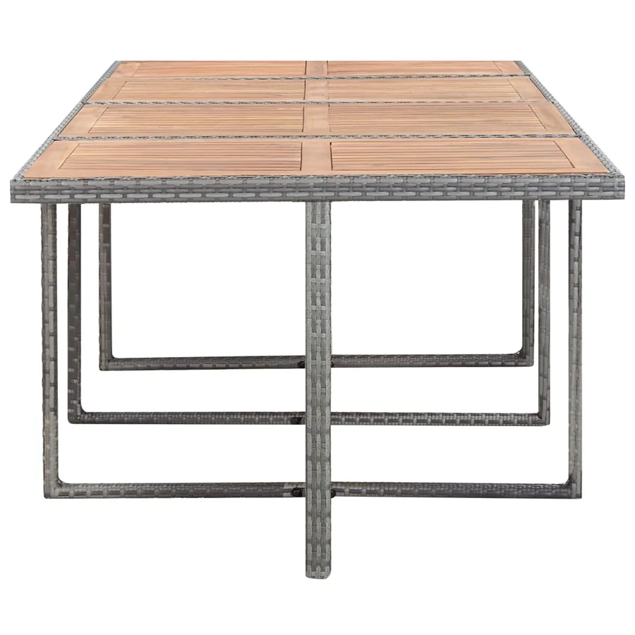 Salon de jardin 13 pcs Résine tressée bois d'acacia Anthracite - 12