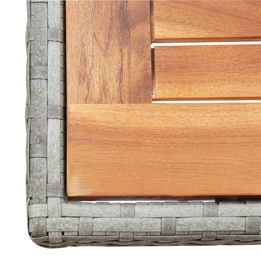 Salon de jardin 13 pcs Résine tressée bois d'acacia Anthracite - 13