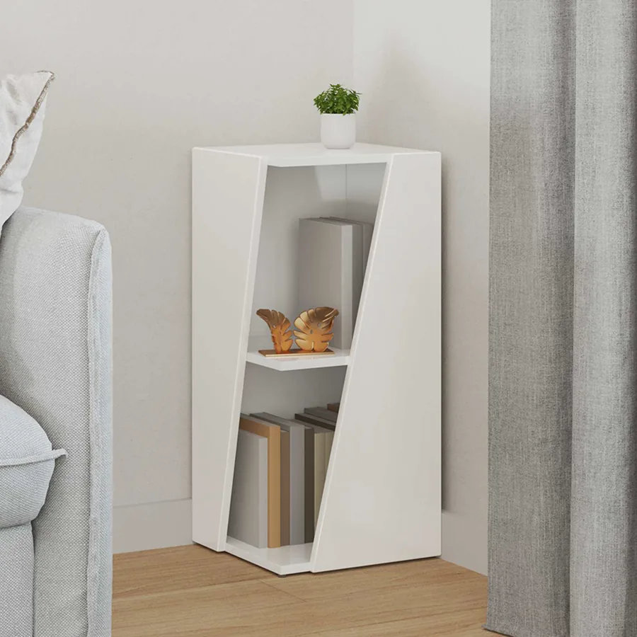 Étagère latérale Blanc brillant 33 x 32 x 70,5 cm