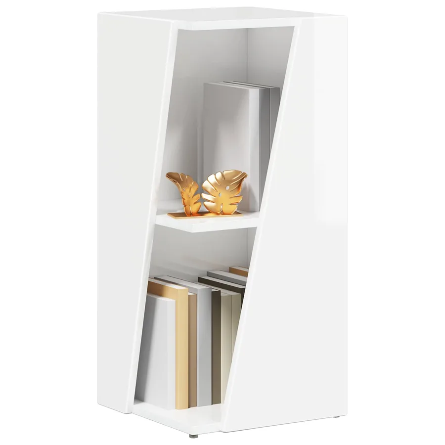 Étagère latérale Blanc brillant 33 x 32 x 70,5 cm - 3