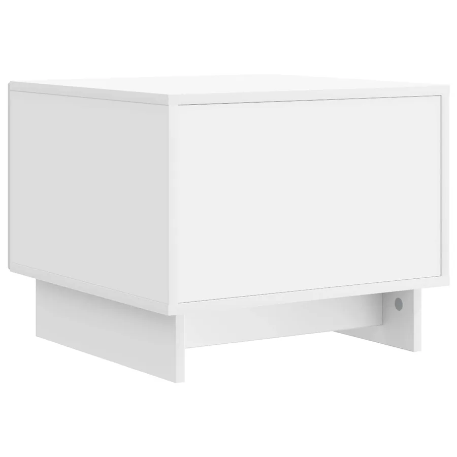 Table basse avec tiroir Blanc 49 x 50 x 40 cm Bois d'ingénierie - 7