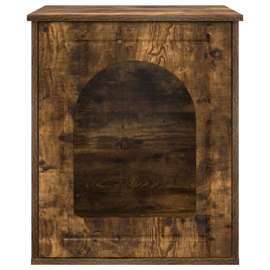 Maison pour chat Chêne fumé 53 x 52 x 62 cm Bois d'ingénierie - 6