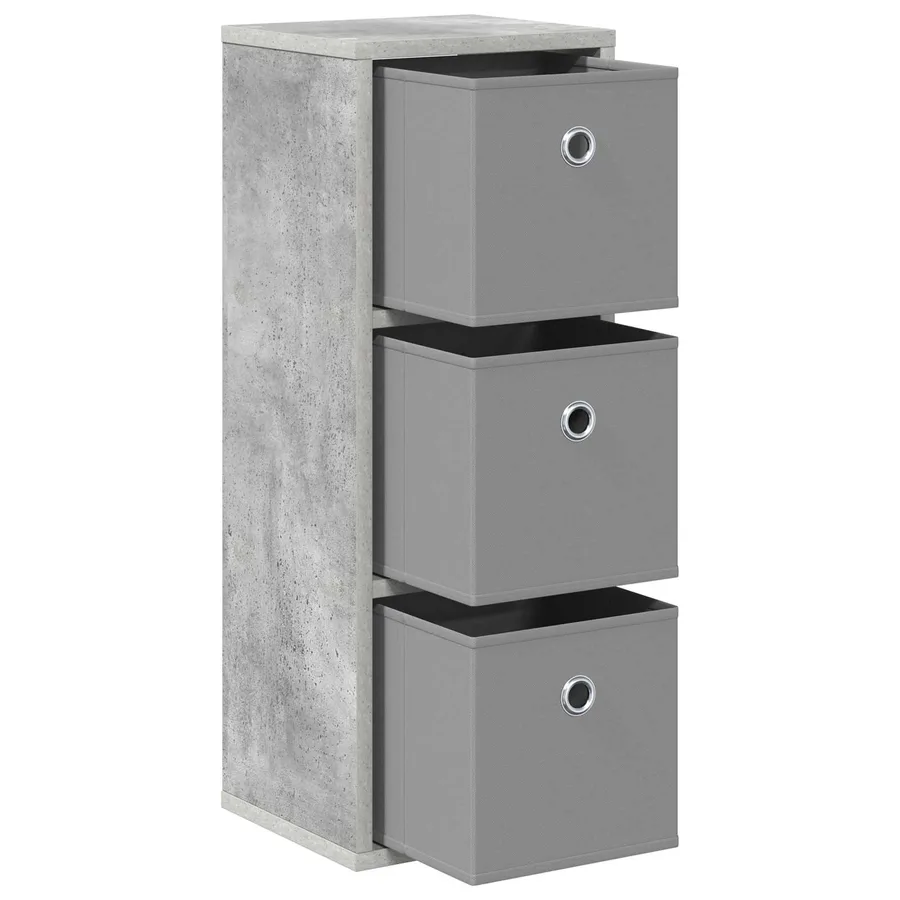 Buffet avec tiroir Gris béton 25,5 x 22 x 69,5 cm - 2