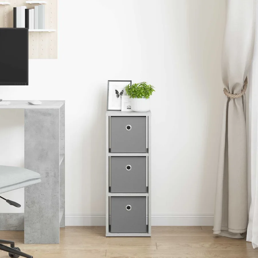 Buffet avec tiroir Gris béton 25,5 x 22 x 69,5 cm - 3