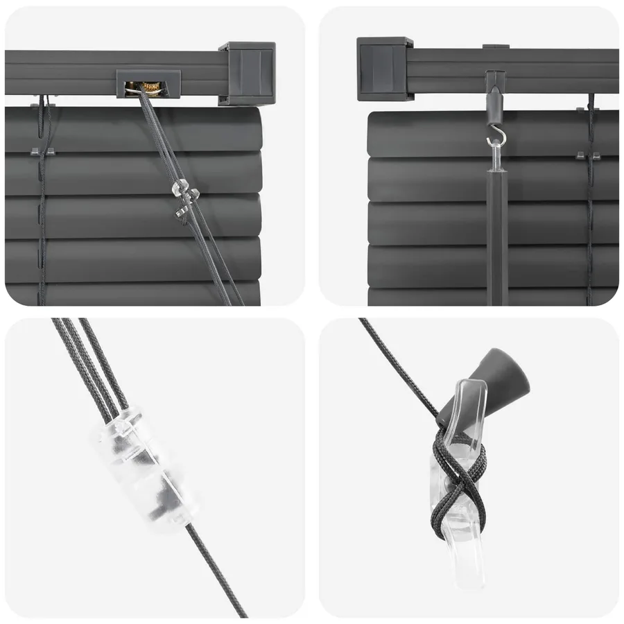 Store Vénitien Gris Argenté 213 x 80 cm 25 mm PVC - 7